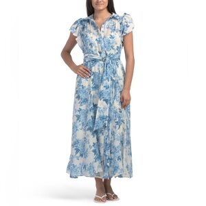 Taylor Blue Floral Maxi Dress